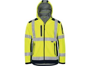6933157050878 - Trizeratop - Arbeitsjacke Kontrast-Softshelljacke Gelb Größe xxxxl - gelb