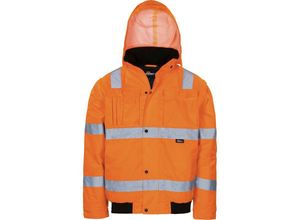 6933157054227 - Trizeratop - Arbeitsjacke Pilotenjacke m Schulterreflex Größe m - orange