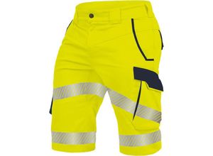 6933157058416 - Warnschutz-Shorts Flex-HiVis VWT192 Gr 42 leuchtgelb marine - leuchtgelb marine - Vizwell