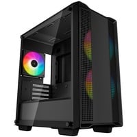 6933412774976 - DeepCool CC360 Micro-Tower PC-Gehäuse Schwarz 3 Vorinstallierte LED Lüfter