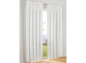 6933897918032 - Gardine HEINE HOME Gardinen Gr 245 cm Multifunktionsband Ösen 135 cm weiß (offwhite)