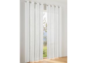 6933897918063 - Gardine HEINE HOME Gardinen Gr 225 cm Ösen 135 cm weiß (offwhite) Ösen