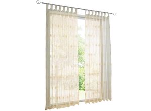 6933897918285 - Gardine HEINE HOME Gardinen Gr 145 cm Multifunktionsband 140 cm beige (creme) Transparente Gardinen