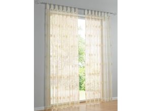 6933897918308 - Gardine HEINE HOME Gardinen Gr 225 cm Multifunktionsband 140 cm beige (creme) Transparente Gardinen