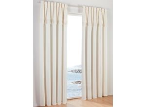 6933897920332 - Vorhang HEINE HOME Gardinen Gr 245 cm Multifunktionsband Ösen 135 cm beige (natur)