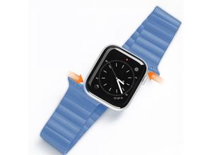 6934913044742 - Magnetband Uhrenarmband kompatibel mit Apple Watch 7 6 5 4 3 2   SE (41 x 40 x 38 mm) Blau