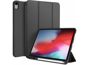 6934913076422 - OSOM Hartschale mit Smart Sleep und integrierter Standfunktion Etui Schutz Hülle Tasche Cover kompatibel mit iPad Pro 11 Schwarz