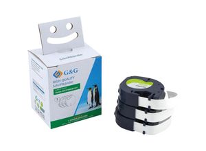 6934974116099 - Etiketten Multipack 3er Pack schwarz auf weiß ersetzt S0721660  91221