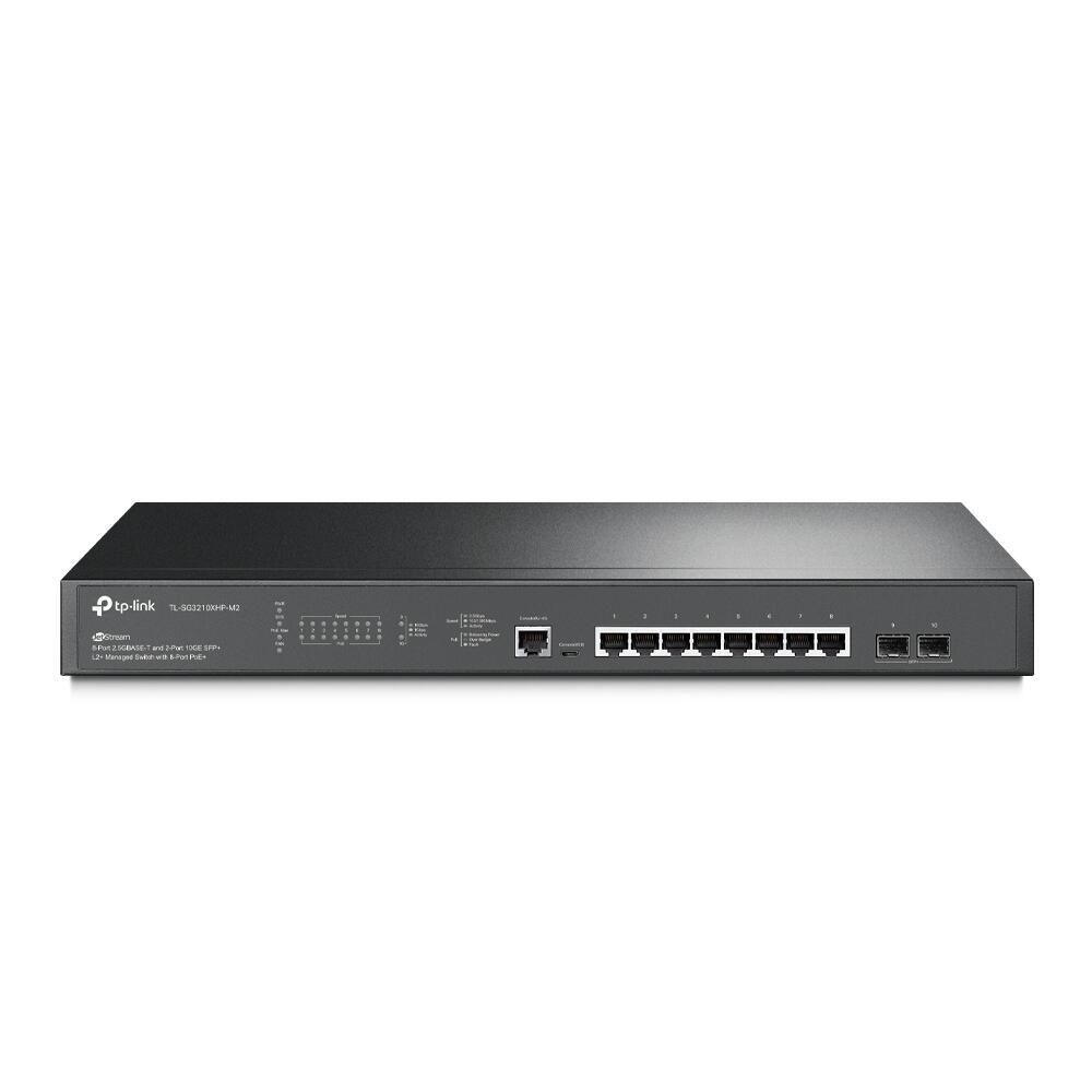 6935364030797 - TL-SG3210XHP-M2 JetStream 8-Port 25GBASE-T and 2-Port 10GE SFP+ L2+ Managed Switch with 8-Port PoE+