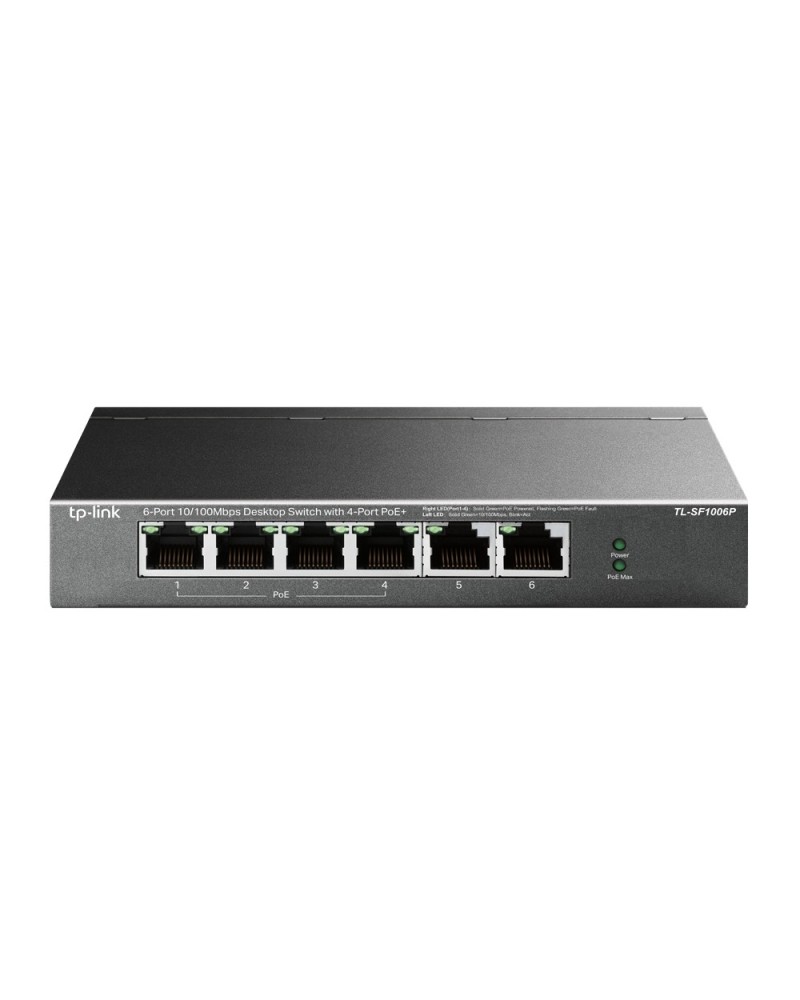 6935364030933 - TL-SF1006P V4 - Switch - unmanaged - 6 x 10 100 (4 PoE+) - Desktop wandmontierbar - PoE+ (67 W)