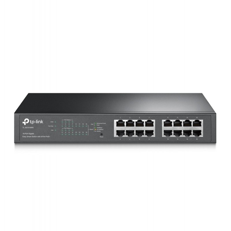 6935364098865 - TL-SG1016PE - Switch - Smart - 8 x 10 100 1000 (PoE+) + 8 x 10 100 1000 - Desktop an Rack montierbar - PoE+ (110 W)