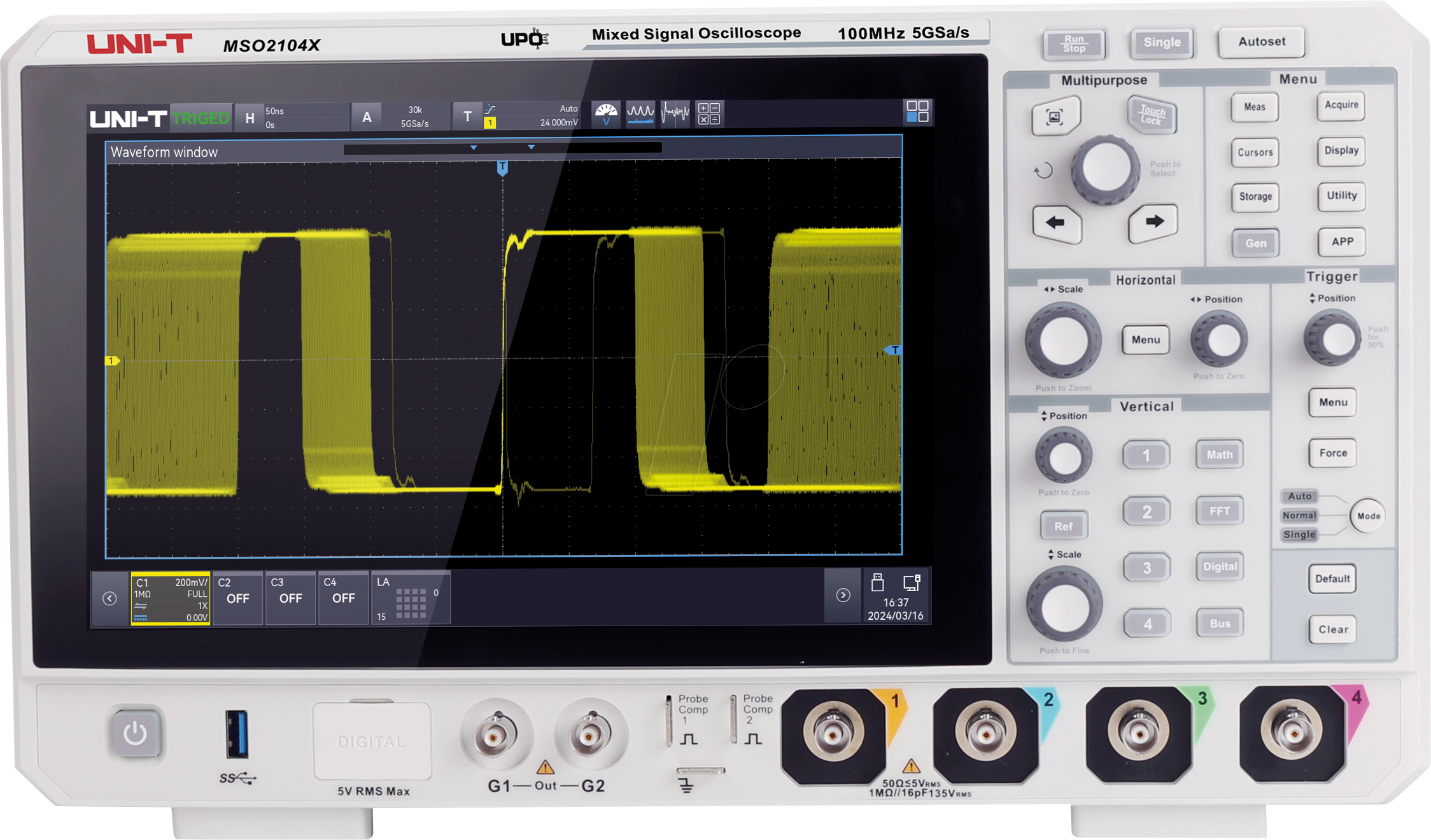 6935750521441 - UT MSO2104X - Mixed-Signal-Oszilloskop MSO2104X 100 MHz 4+16 Kanäle