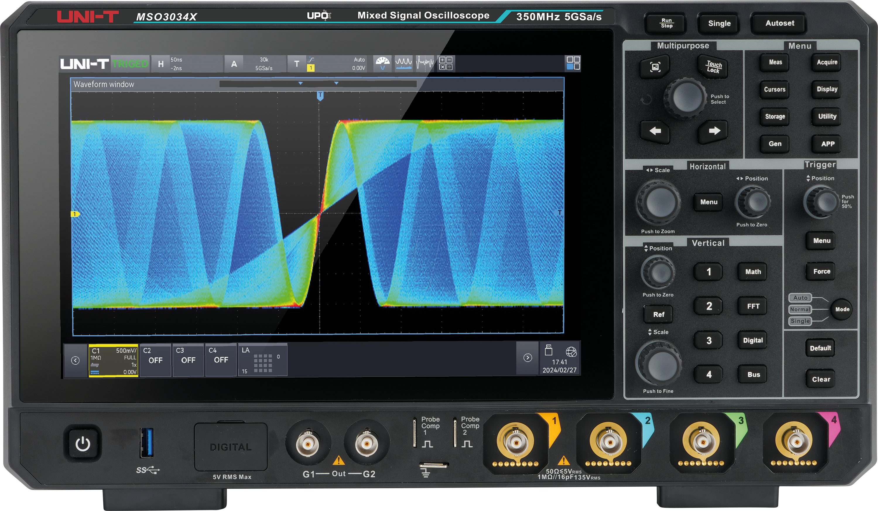 6935750530467 - UT MSO3034X - Mixed-Signal-Oszilloskop MSO3034X 350 MHz 4+16 Kanäle