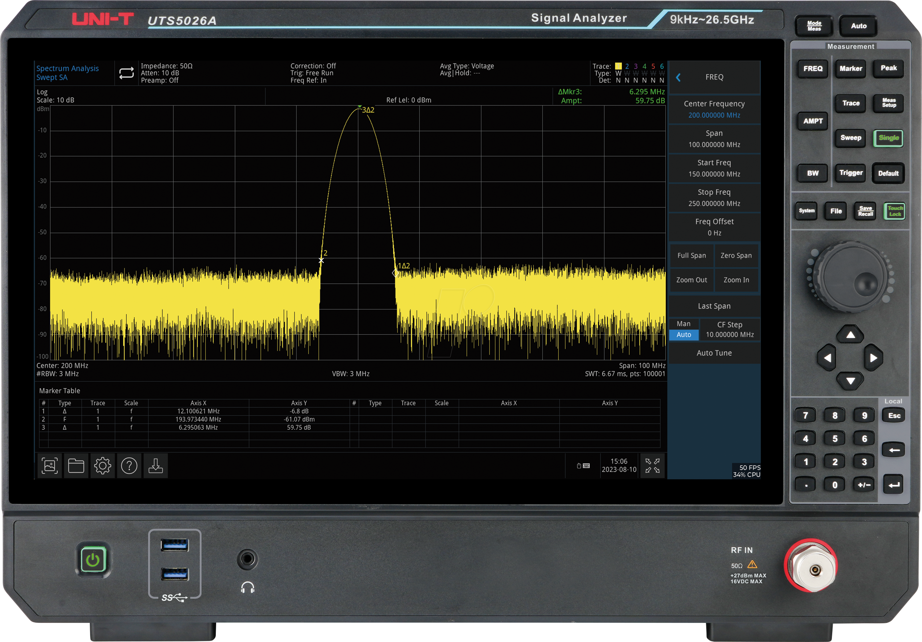 6935750550335 - UTS 5026A - Signalanalysator UTS5026A 9 kHz bis 265 GHz