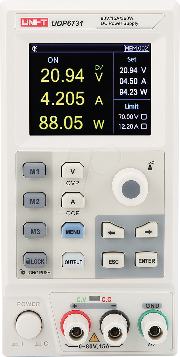 6935750567326 - UT DP6731 - Labornetzgerät DP6731 0-80 V 0-15 A 360 W 1 Kanal programmi