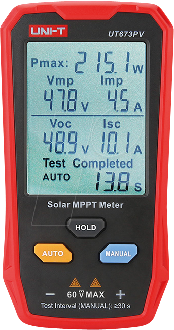 6935750567333 - UT 673PV - Solar MPPT Messgerät MC4