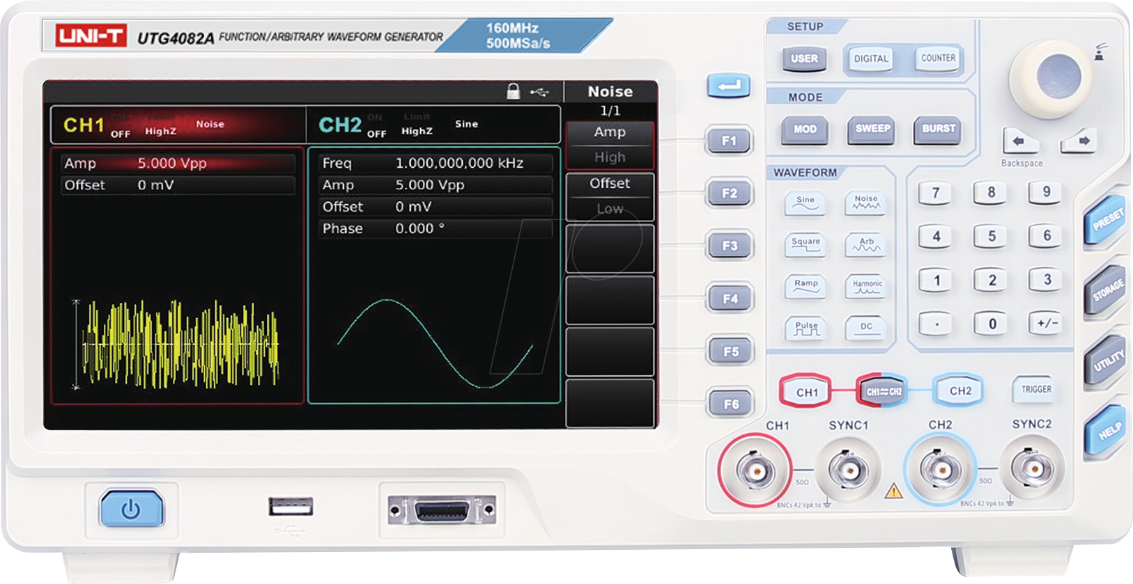 6935750590881 - UT UTG4082A - Funktionsgenerator 80 MHz 2 Kanäle