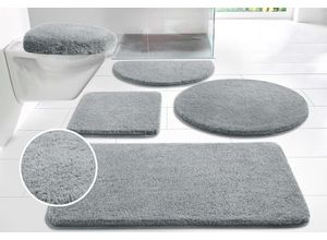 6936695101354 - my home Badematte Merida Badvorleger Badezimmer Teppich rutschhemmend beschichtet fußbodenheizungsgeeignet-schnell trocknend-strapazierfähig Badteppich Uni Farben rechteckig rund & als 2-tlg Set erhältlich