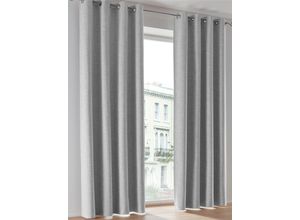 6936782326349 - Vorhang HEINE HOME Gardinen Gr 225 cm Ösen Ösen 135 cm grau