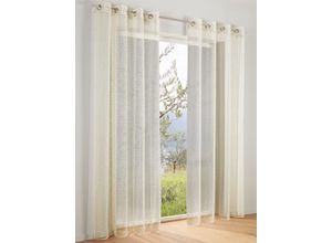 6936782363153 - Gardine HEINE HOME Gr 3 beige Gardinen 225cm Ösen Ösen 135cm Polyester B135cm H225cm