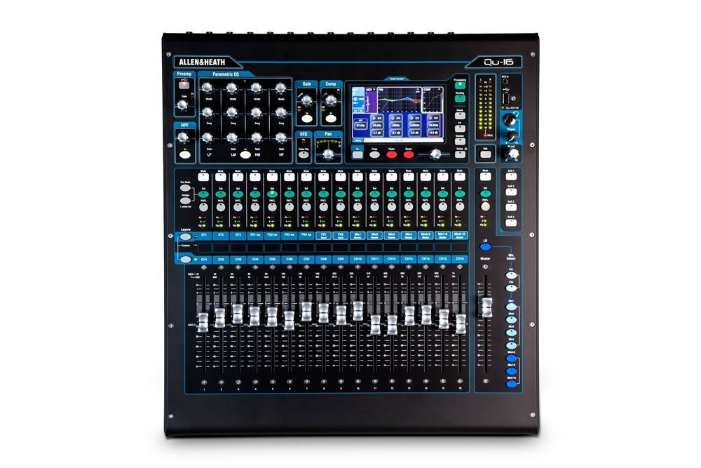 6938122240162 - Allen&Heath QU-16 Chrome Digitalmixer für Live und Studio Installation 16 Kanal