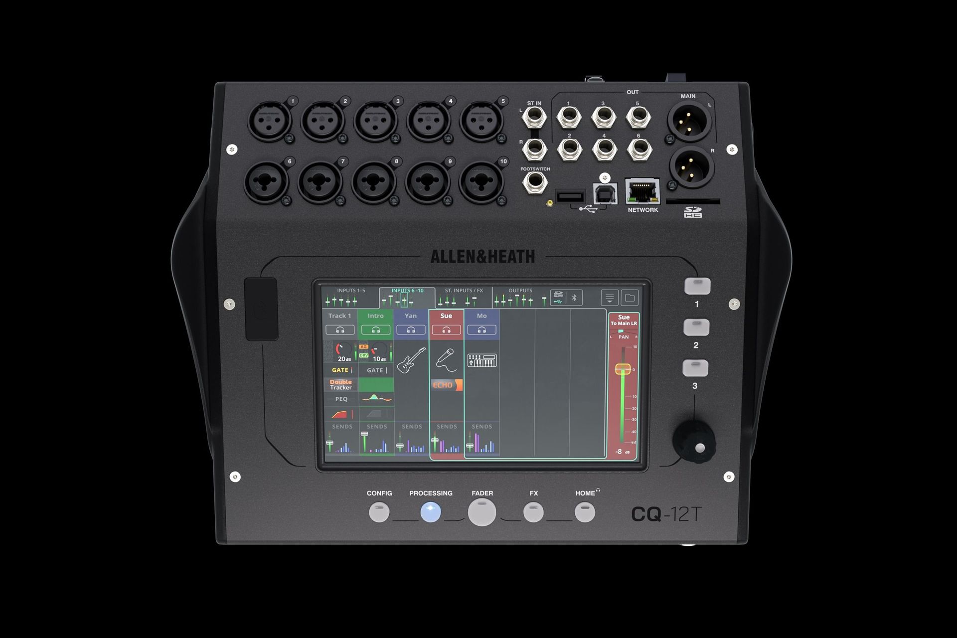 6938122251441 - CQ12T Kompakter Digitalmixer mit Bluetooth