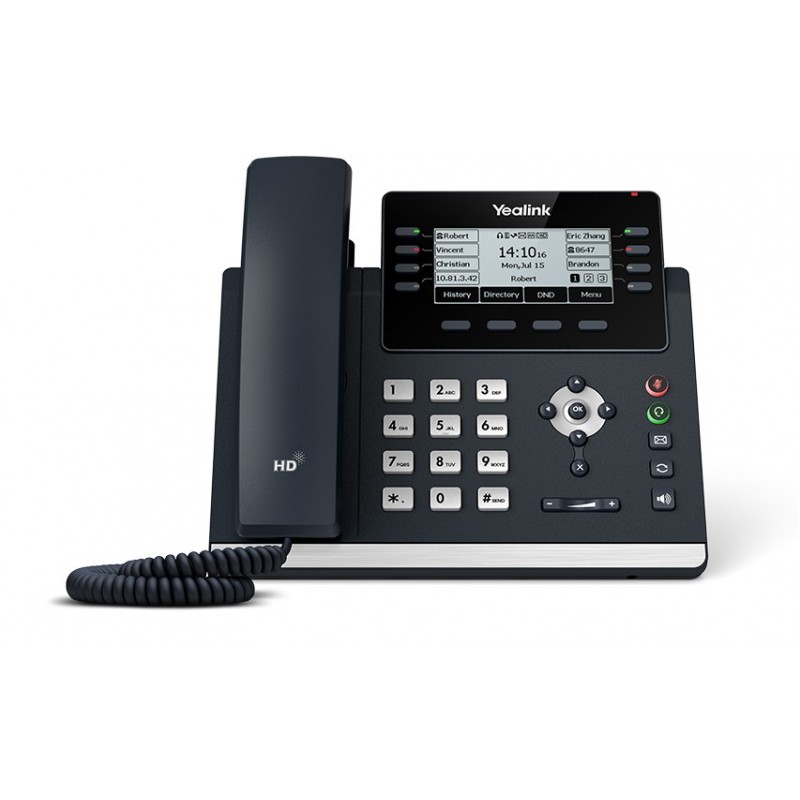 6938818304284 - SIP-T43U - VoIP-Telefon mit Rufnummernanzeige - dreiweg Anruffunktion - SIP SIP v2 - 12 Leitungen - Classic Gray (SIP-T43U)