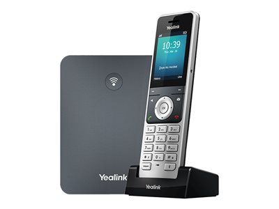 6938818308671 - W76P - Schnurloses Telefon   VoIP-Telefon mit Rufnummernanzeige - 1900 MHz - DECTCAT-iq - dreiweg Anruffunktion - SIP SIP v2 RTCP-XR VQ-RTCPXR - 10 Leitungen - Classic Gray Alabaster Silver