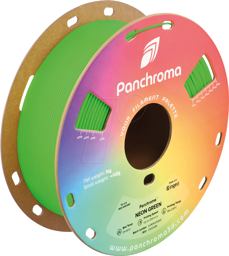 6938936714415 - POLYMAKER CA2006 - Filament Panchroma PLA Neon Green 175 mm 1 kg 6938936714415 - POLYMAKER CA2006 - Filament Panchroma PLA Neon Green 175 mm 1 kg