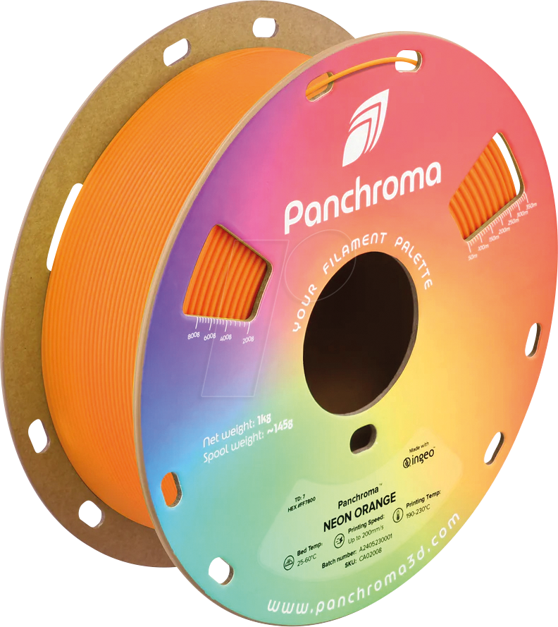 6938936714439 - POLYMAKER CA2008 - Filament Panchroma PLA Neon Orange 175 mm 1 kg