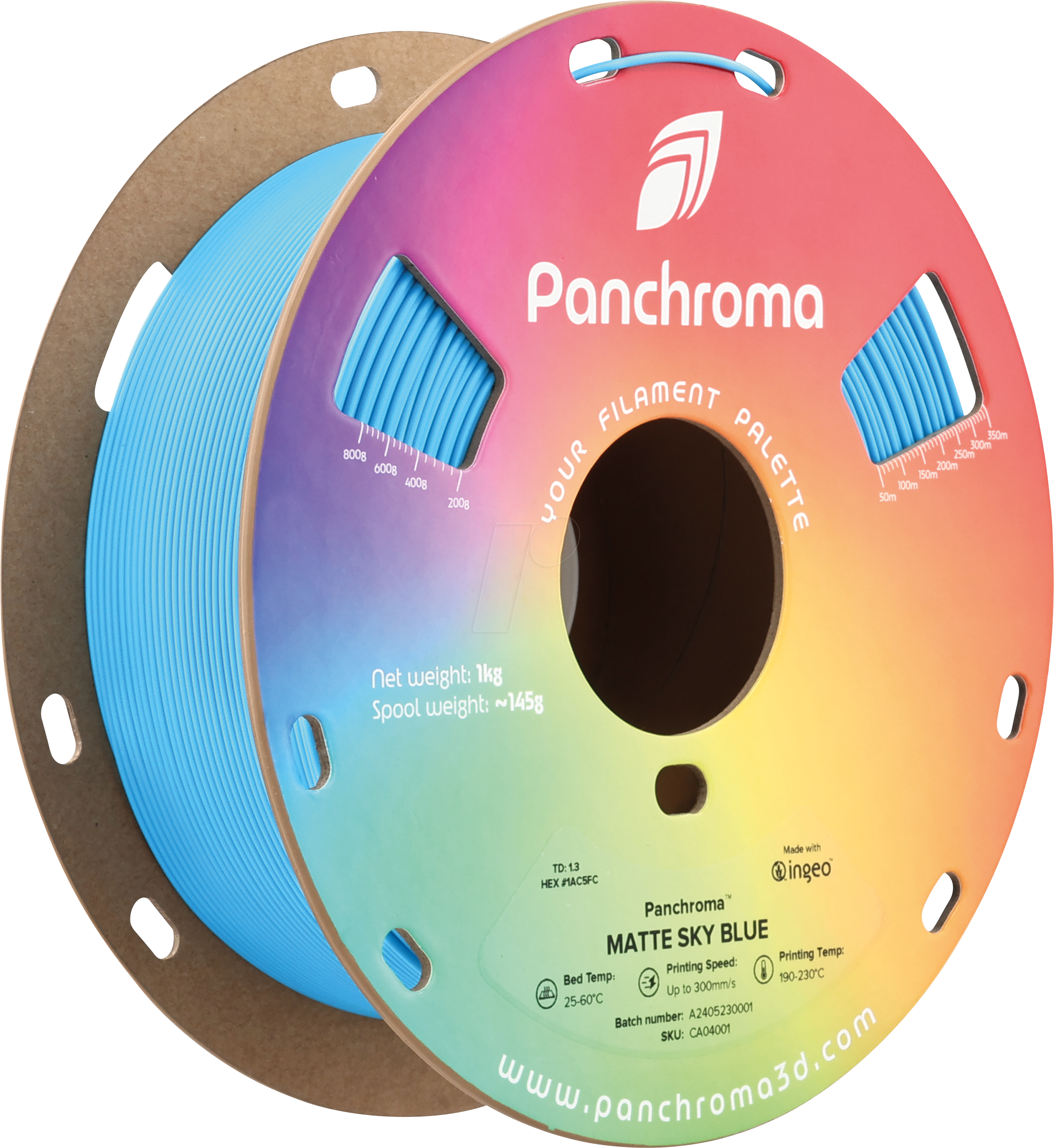 6938936714538 - POLYMAKER CA4001 - Filament Panchroma PLA Matte Sky Blue 175 mm 1 kg 6938936714538 - POLYMAKER CA4001 - Filament Panchroma PLA Matte Sky Blue 175 mm 1 kg