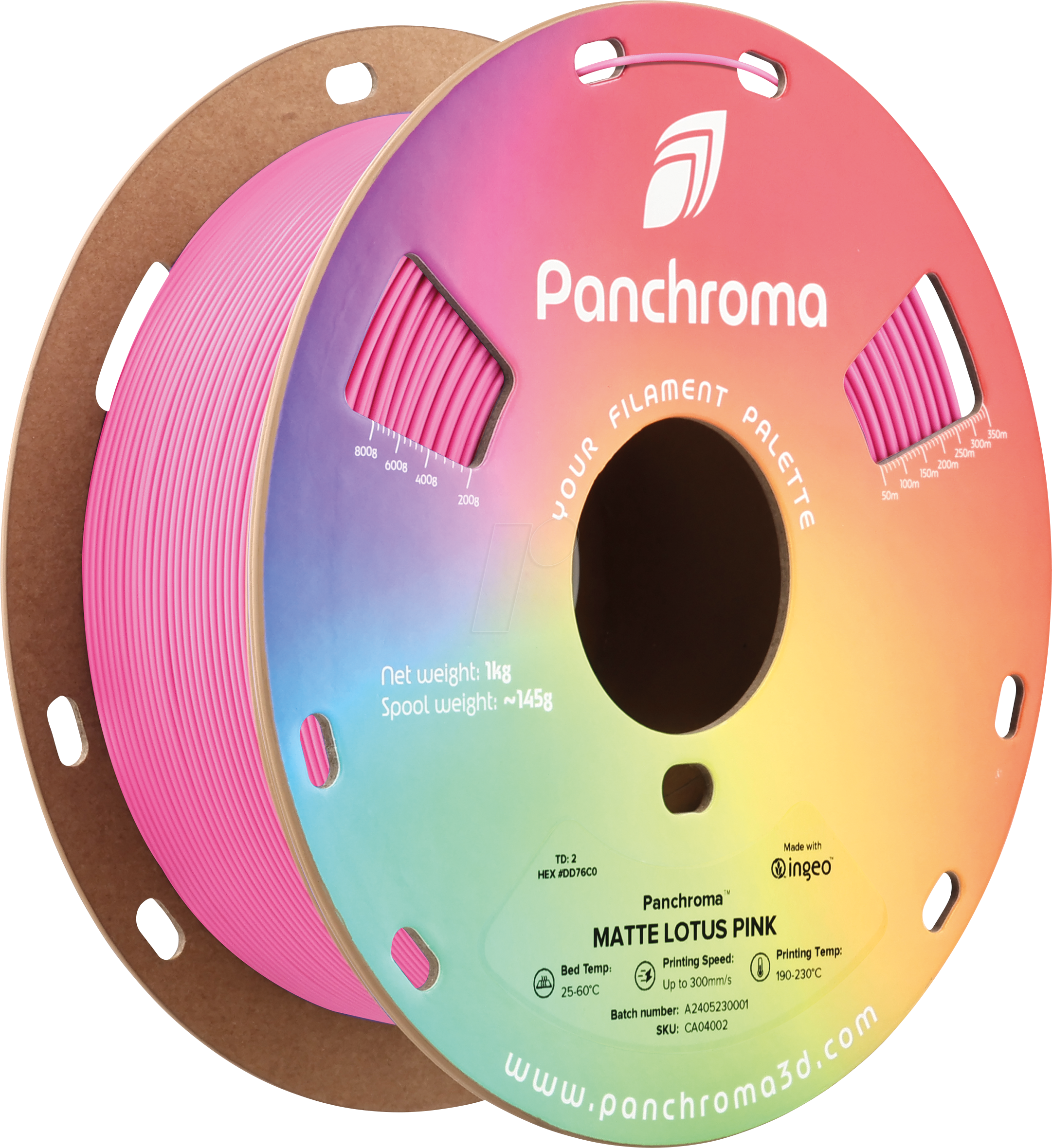 6938936714545 - POLYMAKER CA4002 - Filament Panchroma PLA Matte Lotus Pink 175 mm 1 kg