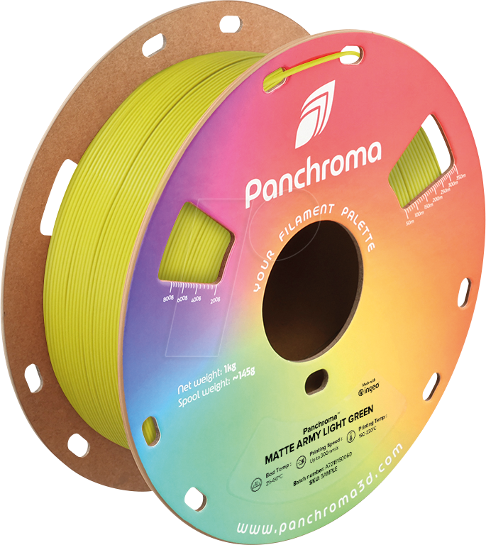 6938936714880 - POLYMAKER CA4011 - Filament Panchroma PLA Matte Army Light Green 175 mm 1 kg 6938936714880 - POLYMAKER CA4011 - Filament Panchroma PLA Matte Army Light Green 175 mm 1 kg