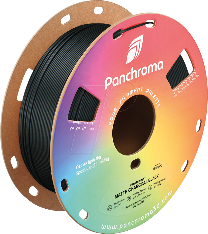 6938936714927 - POLYMAKER CA4015 - Filament Panchroma PLA Matte Charcoal Black 175 mm 1 kg