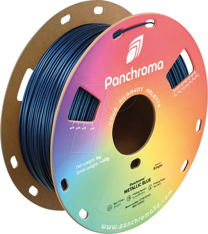 6938936715245 - POLYMAKER CA2036 - Filament Panchroma PLA Metallic Blue 175 mm 1 kg