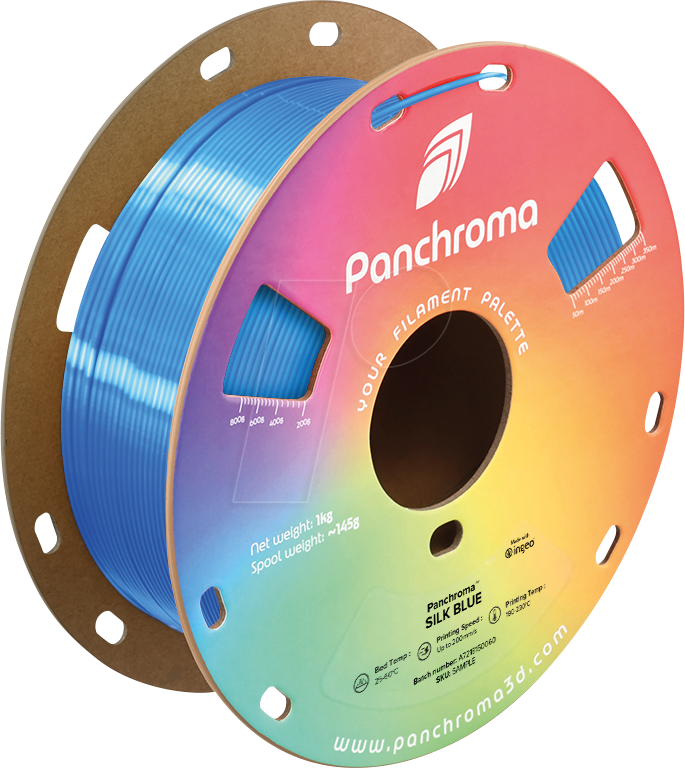 6938936715481 - POLYMAKER CA3002 - Filament Panchroma PLA Silk Blue 175 mm 1 kg