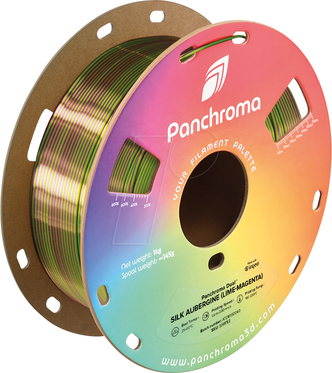 6938936715917 - POLYMAKER CA3022 - Filament Panchroma PLA Dual Silk Aubergine 175 mm 1 kg