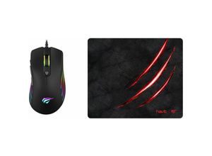 6939119020606 - Havit Gaming Set Maus + Mauspad MS1007CM Gaming-Pad mit RGB Beleuchtung für Gamer