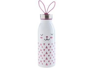 6939236349031 - Isolierflasche ALADDIN Zoo Thermavac™ Trinkflaschen Gr 430 ml pink (weiß pink) Thermoflaschen Isolierflaschen und Trinkflaschen Edelstahl mit tierischem Design 430 ml