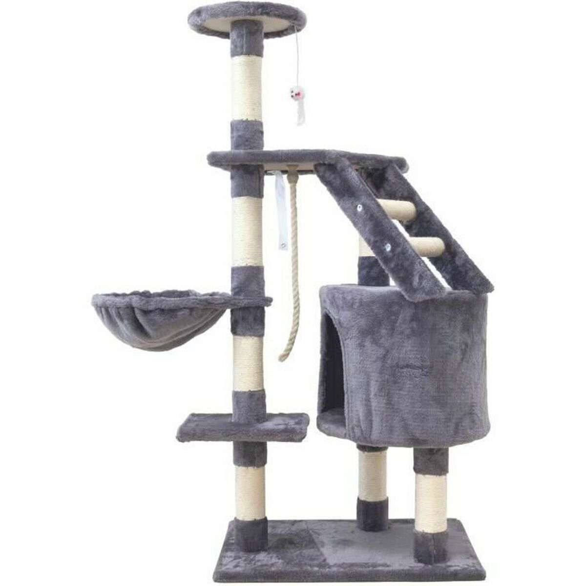 6939926233220 - Kratzbaum für Katzen Marie 40 x 55 x 120 cm Grau 6939926233220 - Kratzbaum für Katzen Marie 40 x 55 x 120 cm Grau