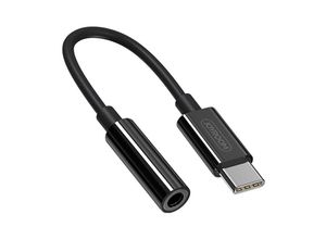 6941237103369 - Kopfhöreradapter 35 mm Miniklinke weiblich - USB-C männlich schwarz