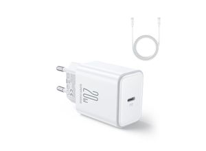 6941237128461 - USB-C PD 20W Wandladegerät + USB-C-Kabel – Weiß - Schnellladegerät