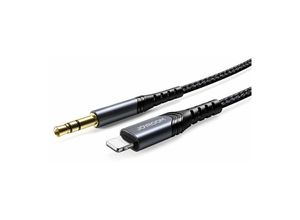 6941237136725 - Joyroom Stereo Audio AUX Kabel 35 mm Mini-Buchse auf Lightning für iPhone iPad 2 meter in schwarz