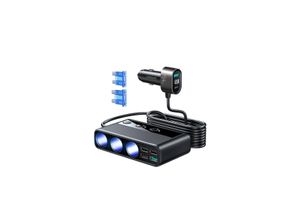 6941237165121 - 9in1 Autoladegerät 154W - 5x USB   1x USB Typ C   3x Zigarettenanzünderbuchse schwarz