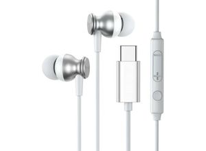 6941237167378 - JR-EC04 kabelgebundene In-Ear Kopfhörer mit Fernbedienung usb-c Anschluss Silber - Joyroom