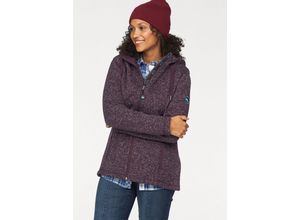 6941444396455 - Große Größen Strickfleecejacke aubergine Gr40 42