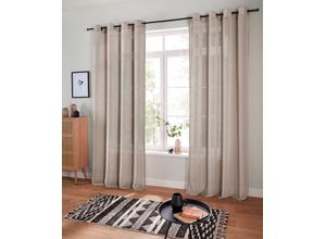 6941446602349 - Gardine ANDAS Fiete Gardinen Gr 295 cm Ösen 140 cm beige Ösen