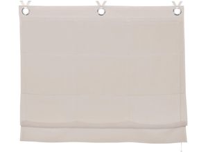 6941446602547 - Raffrollo MY HOME Fiete Gr 2 beige B60cm H150cm Obermaterial 100% Polyester Raffrollos Leinen Optik Sichtschutz halbtransparent monochrom basic