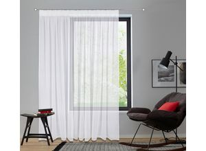 6941446604862 - Gardine MY HOME Dolly Gardinen Gr 175 cm Multifunktionsband 450 cm weiß Transparente Gardinen Transparent Gewebt Polyester