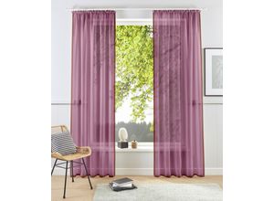 6941446605432 - Gardine MY HOME XANA Gr 3 rot (bordeaux) B140cm H225cm Voile Polyester Gardinen Voile Bestseller einfarbig 1 bzw 2 Schals pflegeleicht unifarben